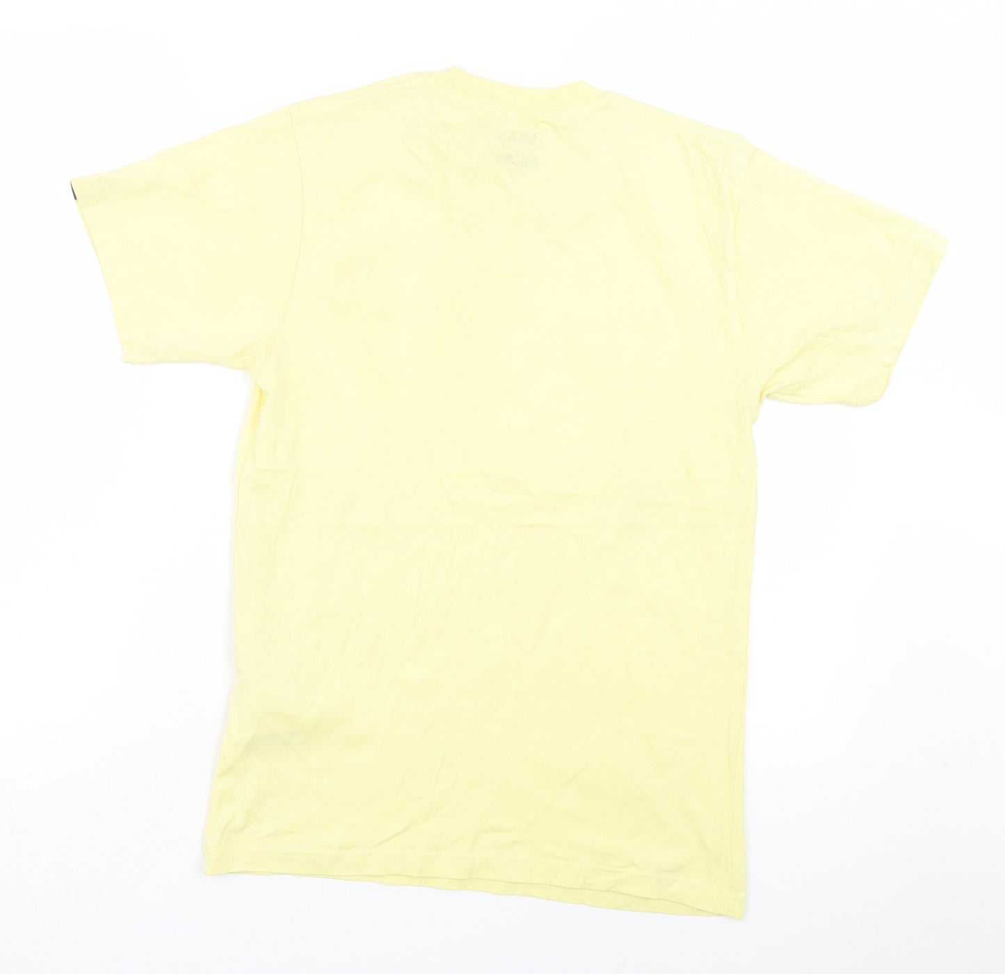 VANS Mens Yellow Cotton T-Shirt Size S Crew Neck