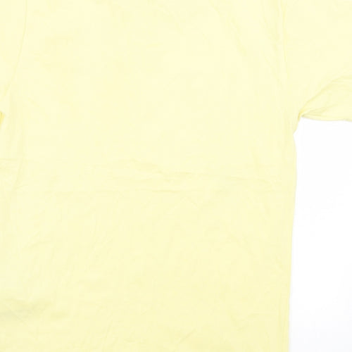 VANS Mens Yellow Cotton T-Shirt Size S Crew Neck