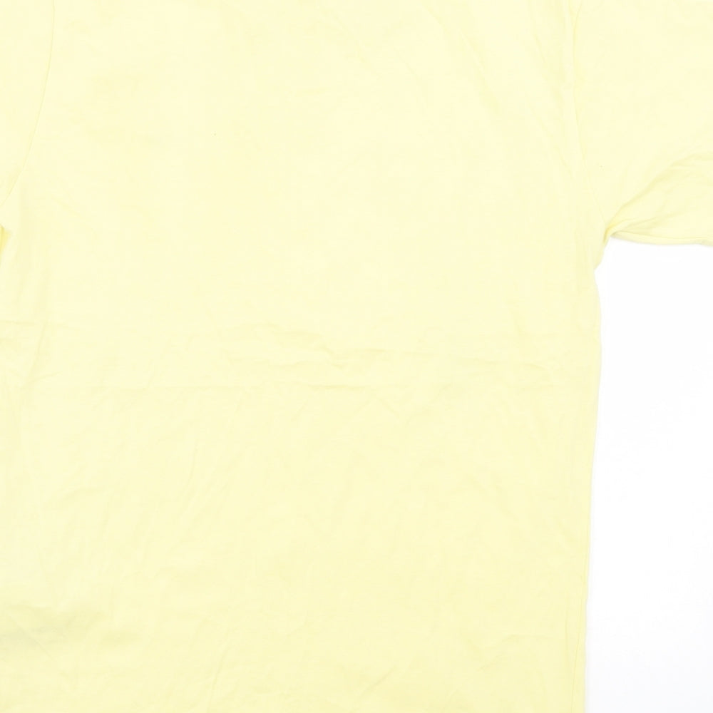 VANS Mens Yellow Cotton T-Shirt Size S Crew Neck