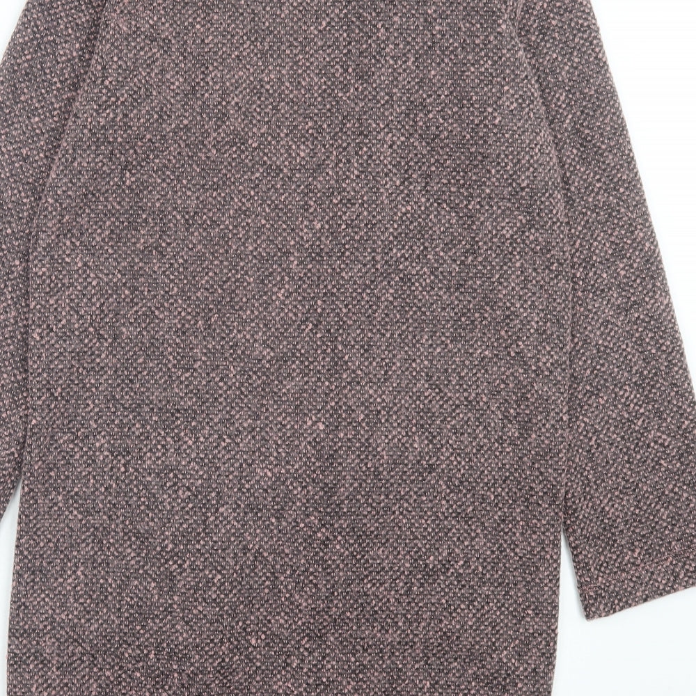 George Womens Pink V-Neck Polyester Cardigan Jumper Size M