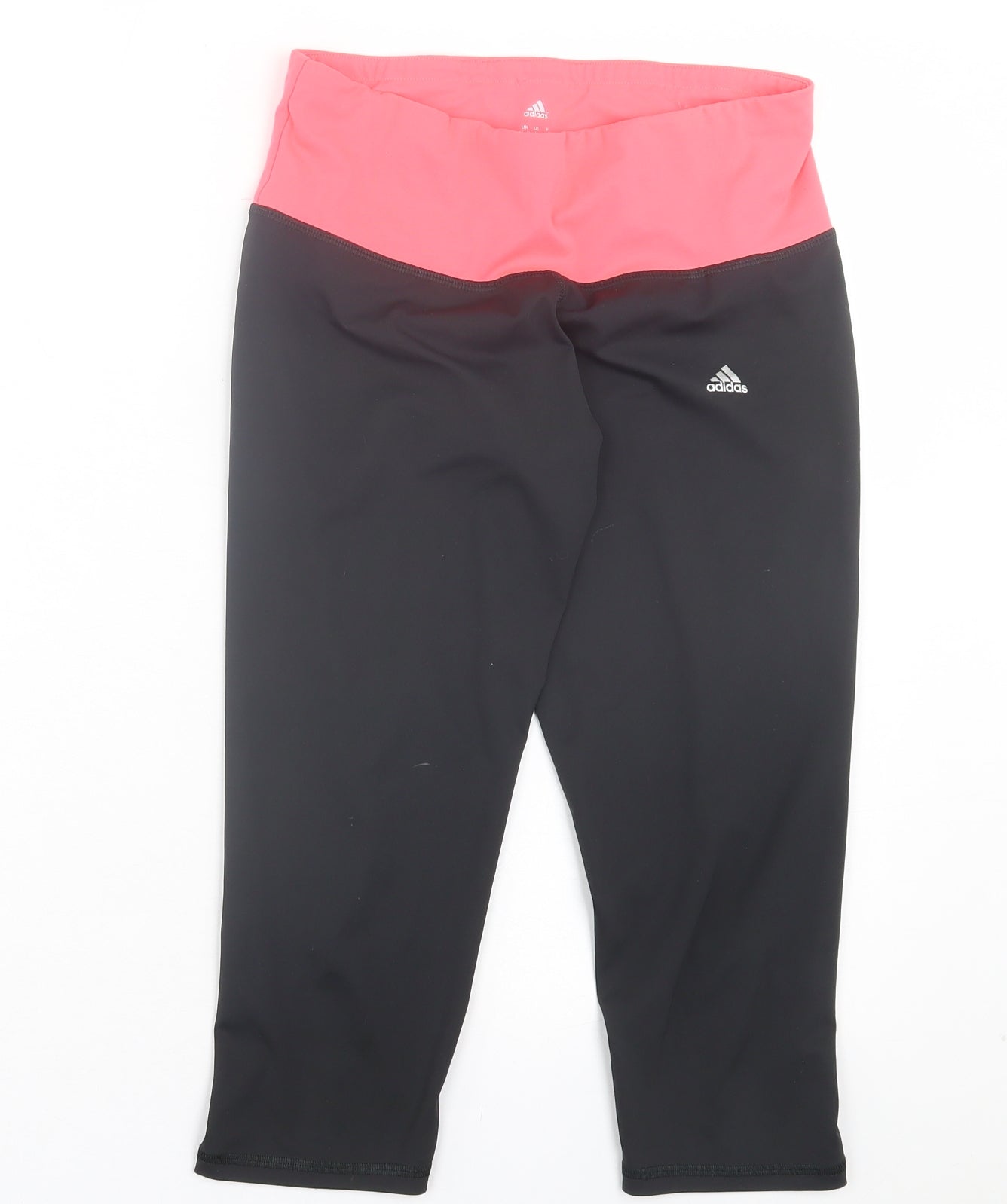 adidas Womens Black Polyester Compression Shorts Size M L18 in Regular - Logo