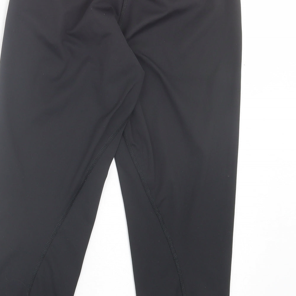 adidas Womens Black Polyester Compression Shorts Size M L18 in Regular - Logo