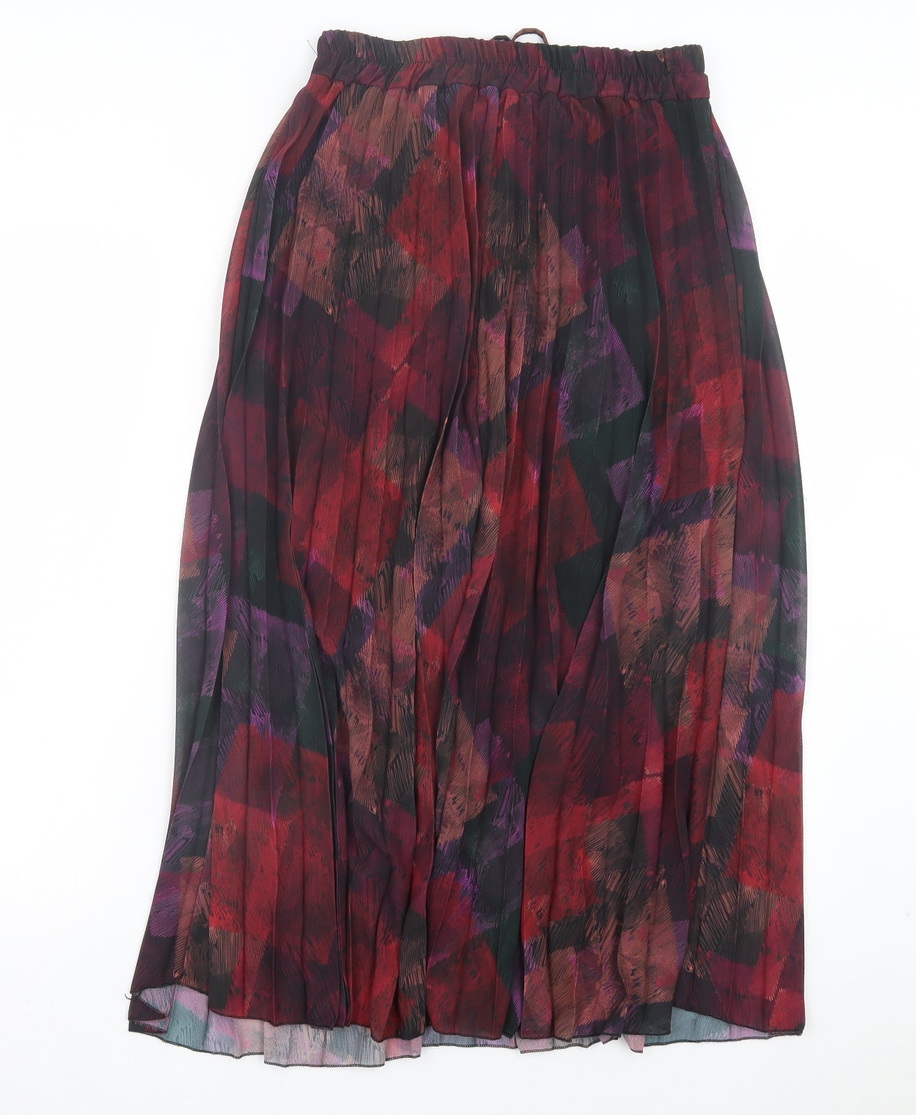 Jessica Graaf Womens Multicoloured Argyle/Diamond Polyester A-Line Skirt Size S Drawstring