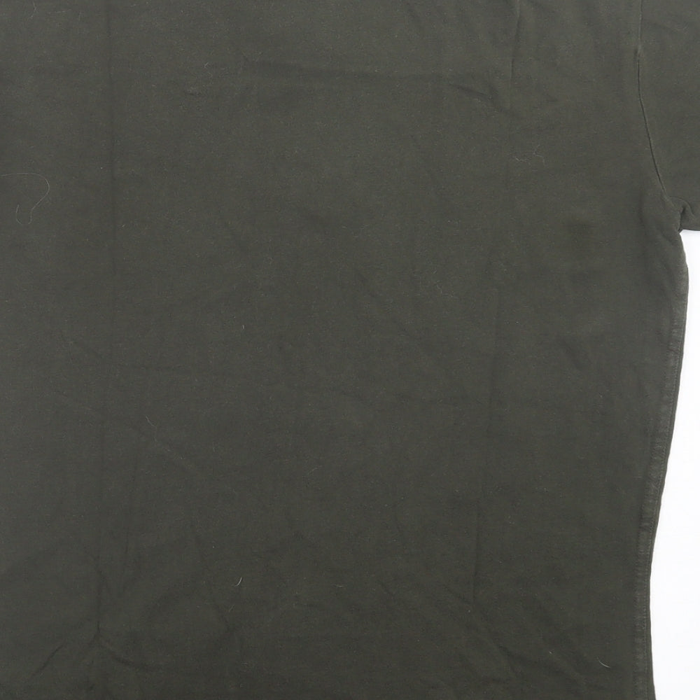 Superdry Mens Green Cotton T-Shirt Size S Crew Neck