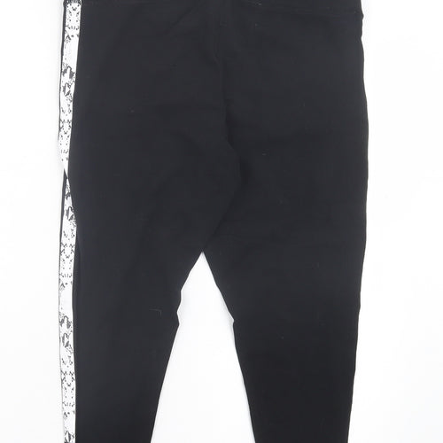 DKNY Womens Black Animal Print Cotton Cropped Leggings Size 30 in L22 in - Snake Print