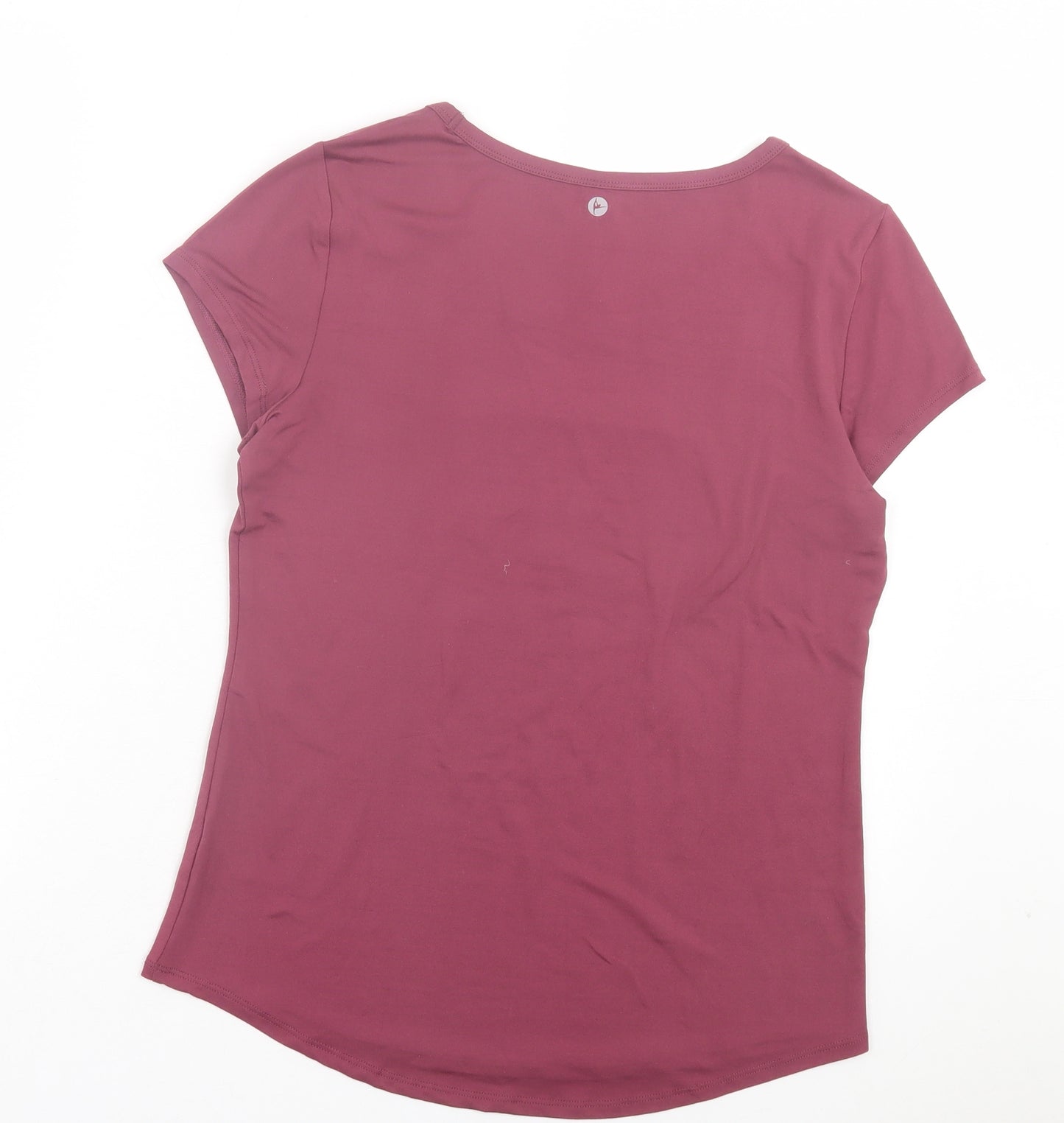 90 Degree Womens Purple Polyester Basic T-Shirt Size S Crew Neck Pullover