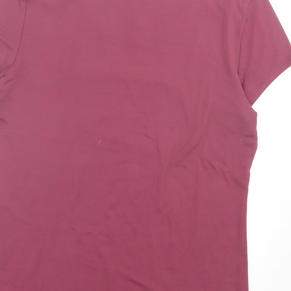 90 Degree Womens Purple Polyester Basic T-Shirt Size S Crew Neck Pullover