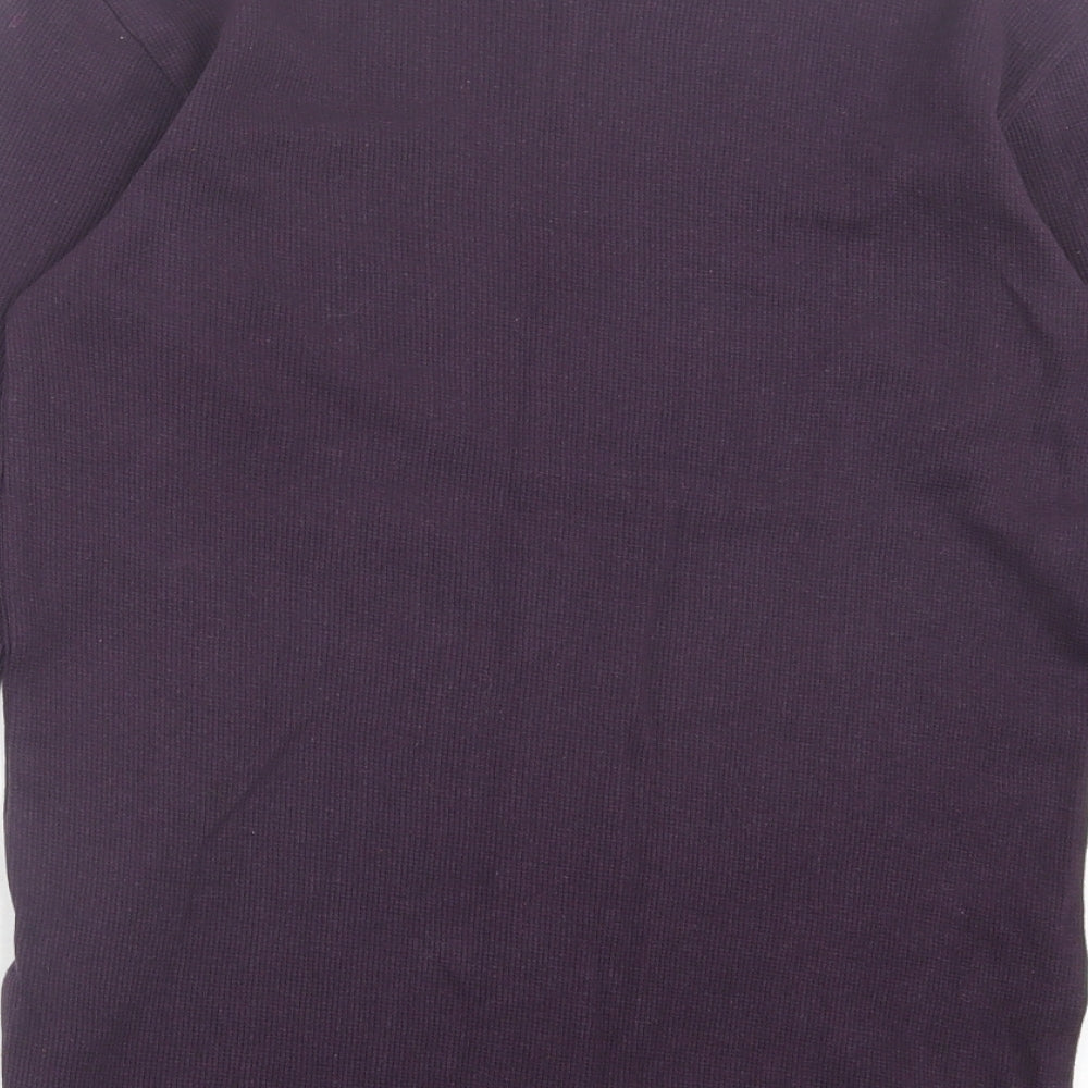 Dunnes Stores Mens Purple Cotton T-Shirt Size S Crew Neck - Pocket Detail