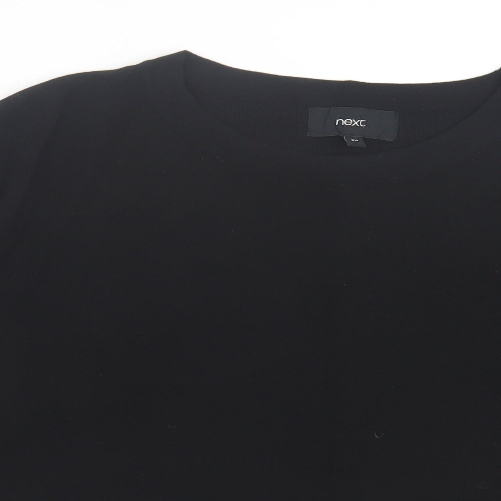 NEXT Womens Black Viscose Basic T-Shirt Size 20 Crew Neck