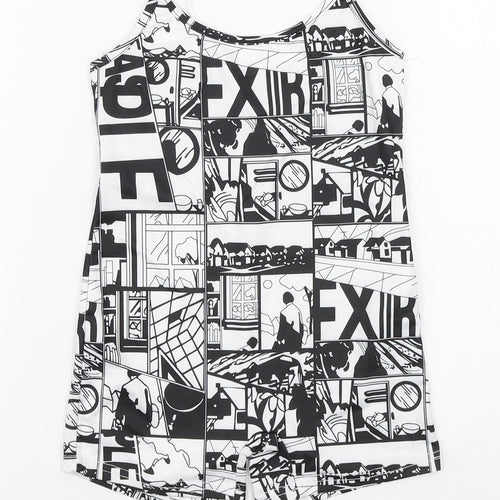 SheIn Girls Multicoloured Polyester Playsuit One-Piece Size 8 Years Pullover - Comic Print