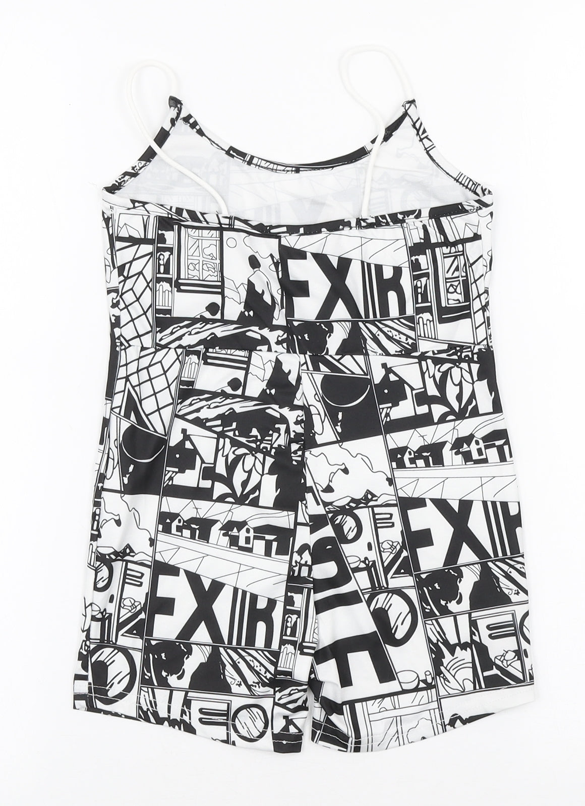 SheIn Girls Multicoloured Polyester Playsuit One-Piece Size 8 Years Pullover - Comic Print