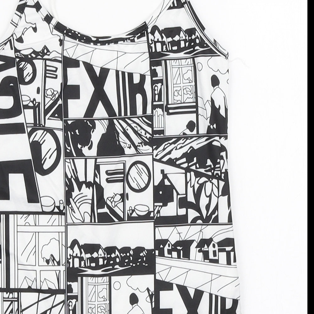 SheIn Girls Multicoloured Polyester Playsuit One-Piece Size 8 Years Pullover - Comic Print