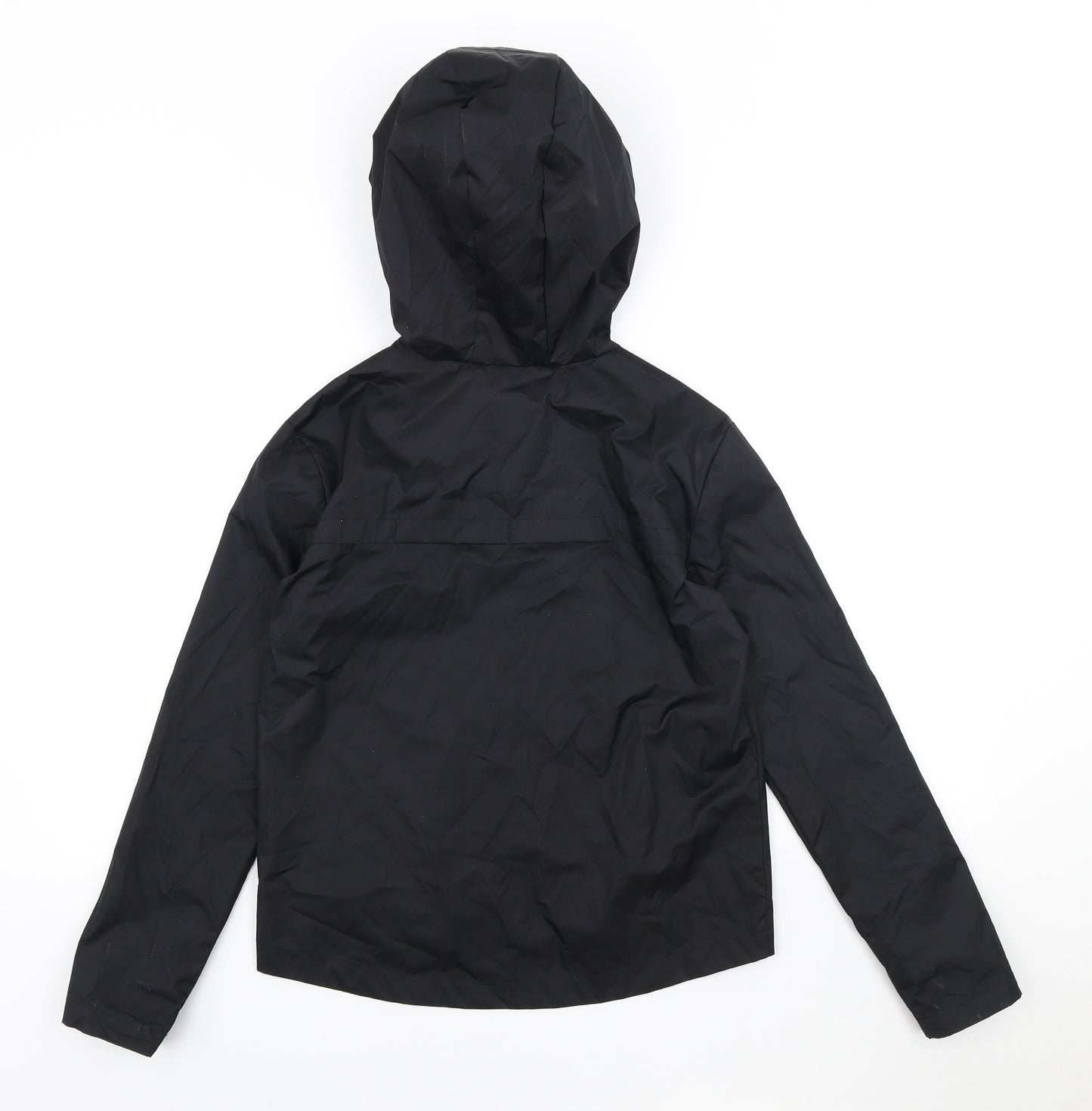 DECATHLON Boys Black Rain Coat Coat Size 12 Years Zip