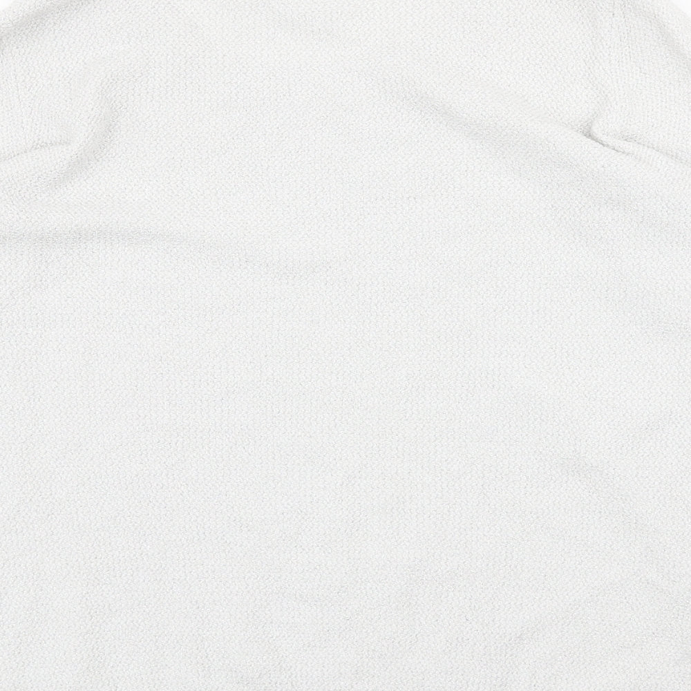 Tommy Hilfiger Womens Grey Scoop Neck Cotton Pullover Jumper Size M