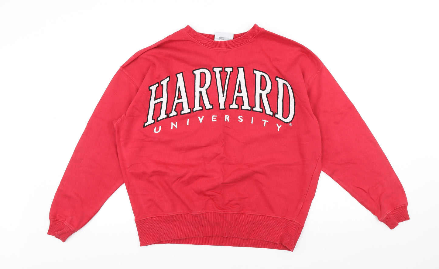 F&F Womens Red Cotton Pullover Sweatshirt Size 12 Pullover - Harvard University