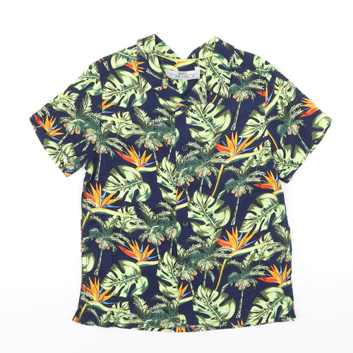 Matalan Boys Multicoloured Floral Viscose Basic Button-Up Size 5 Years Collared Button