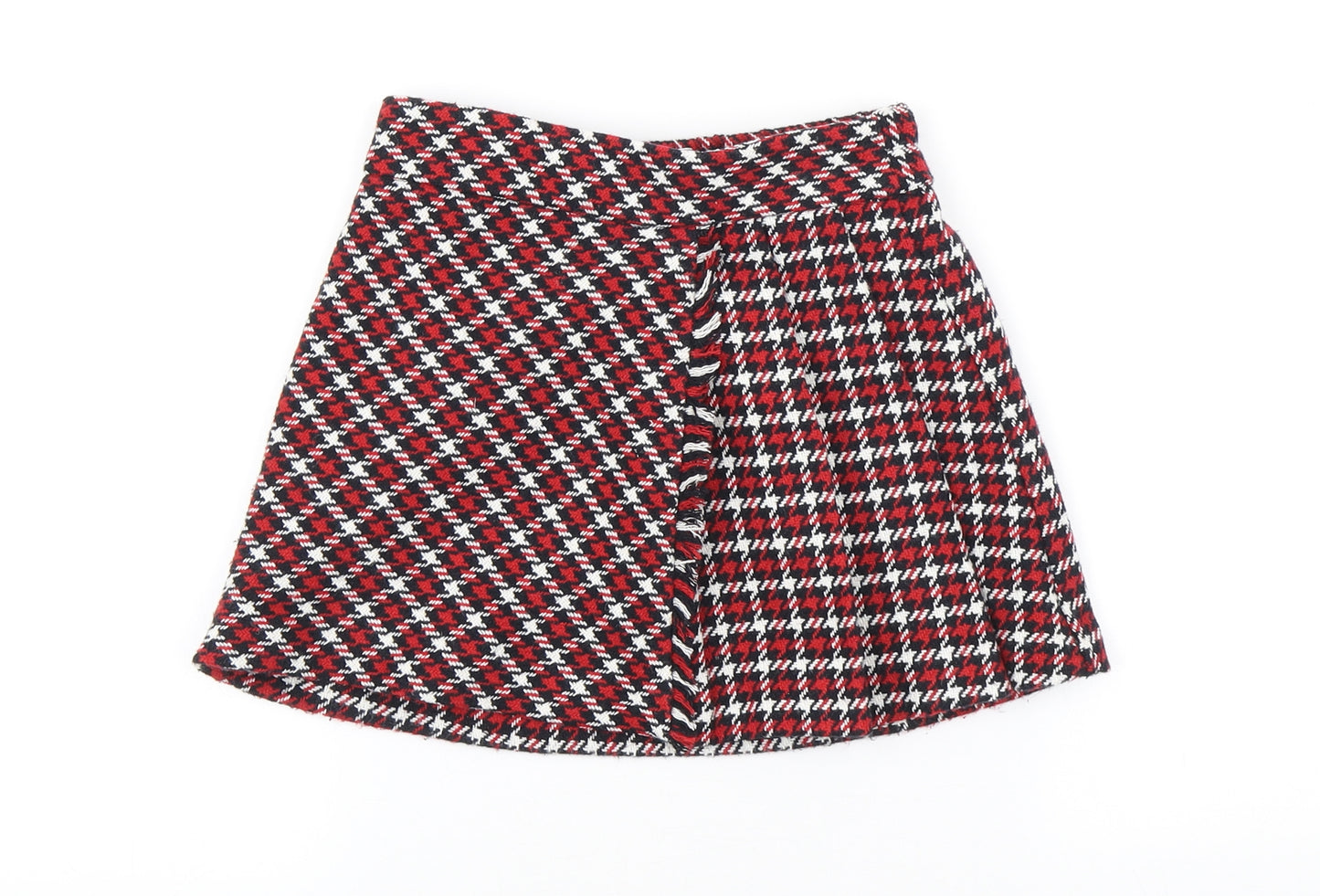 Dunnes Stores Girls Multicoloured Plaid Polyester Skater Skirt Size 6-7 Years Regular Pull On
