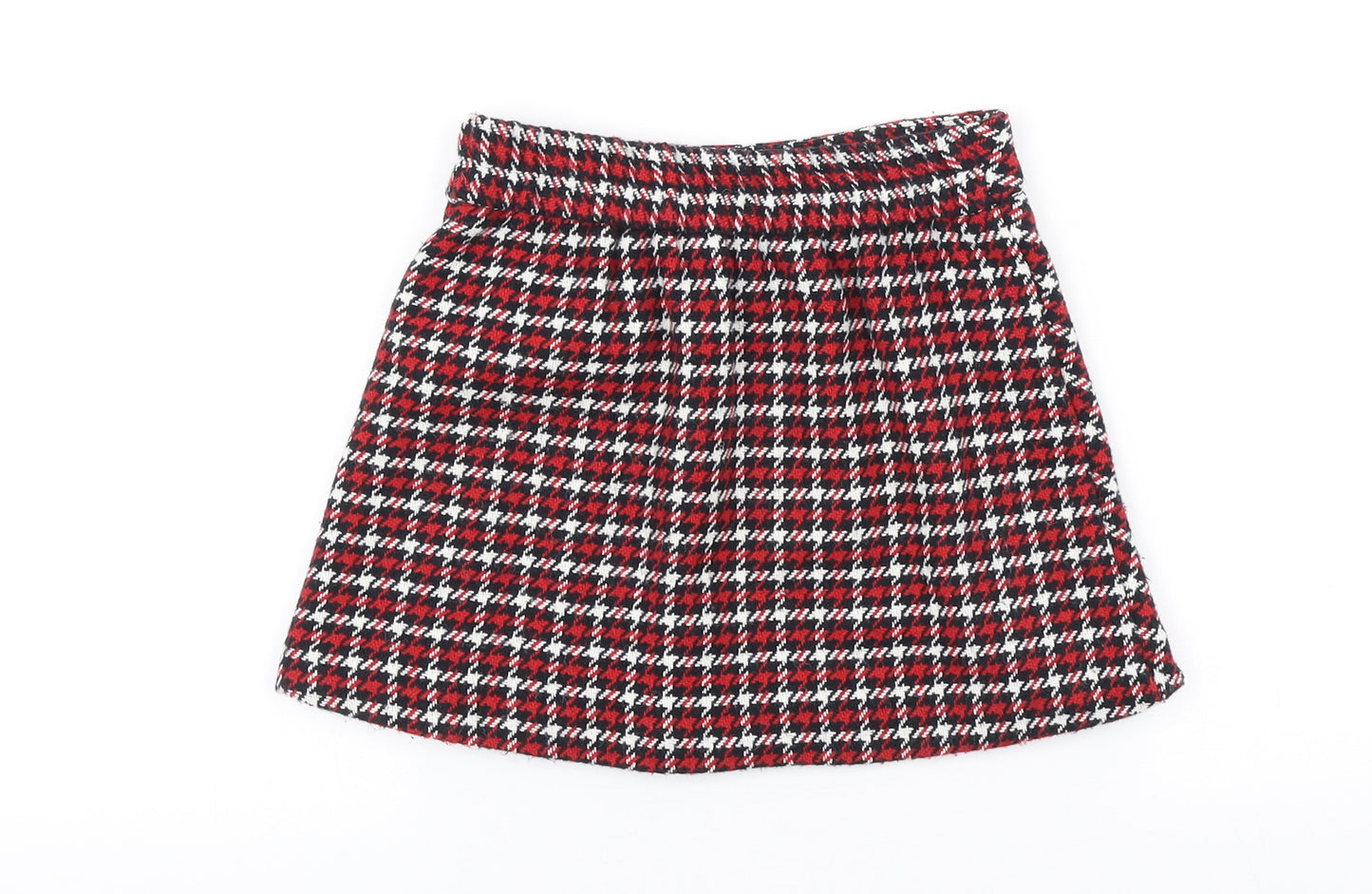 Dunnes Stores Girls Multicoloured Plaid Polyester Skater Skirt Size 6-7 Years Regular Pull On