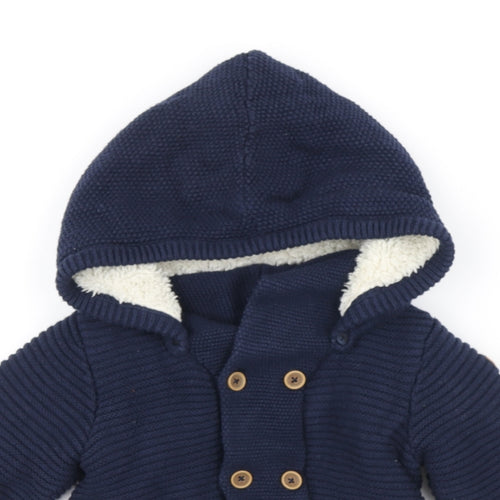 Obaibi Baby Blue Jacket Size 12 Months Button