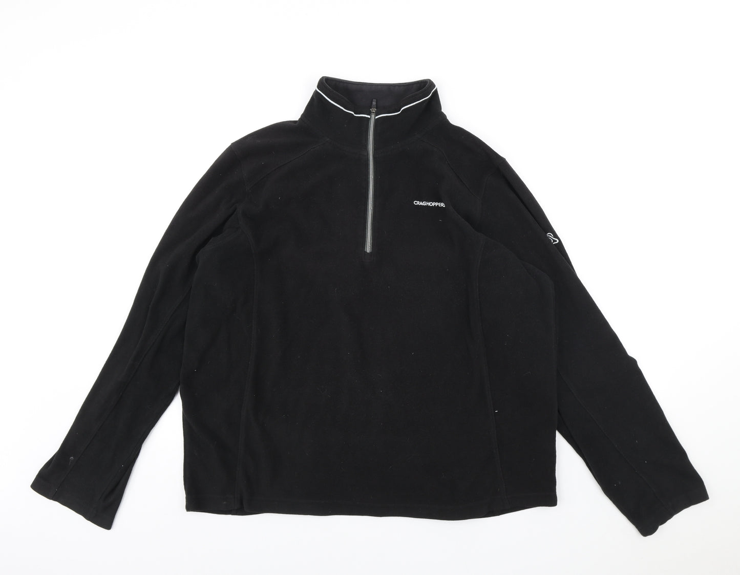 Craghoppers Mens Black High Neck Polyester Pullover Jumper Size XL