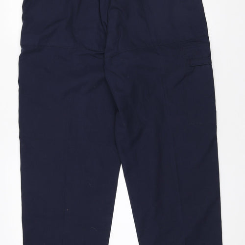 Regatta Mens Blue Polyester Trousers Size 34 in L31 in Regular Button