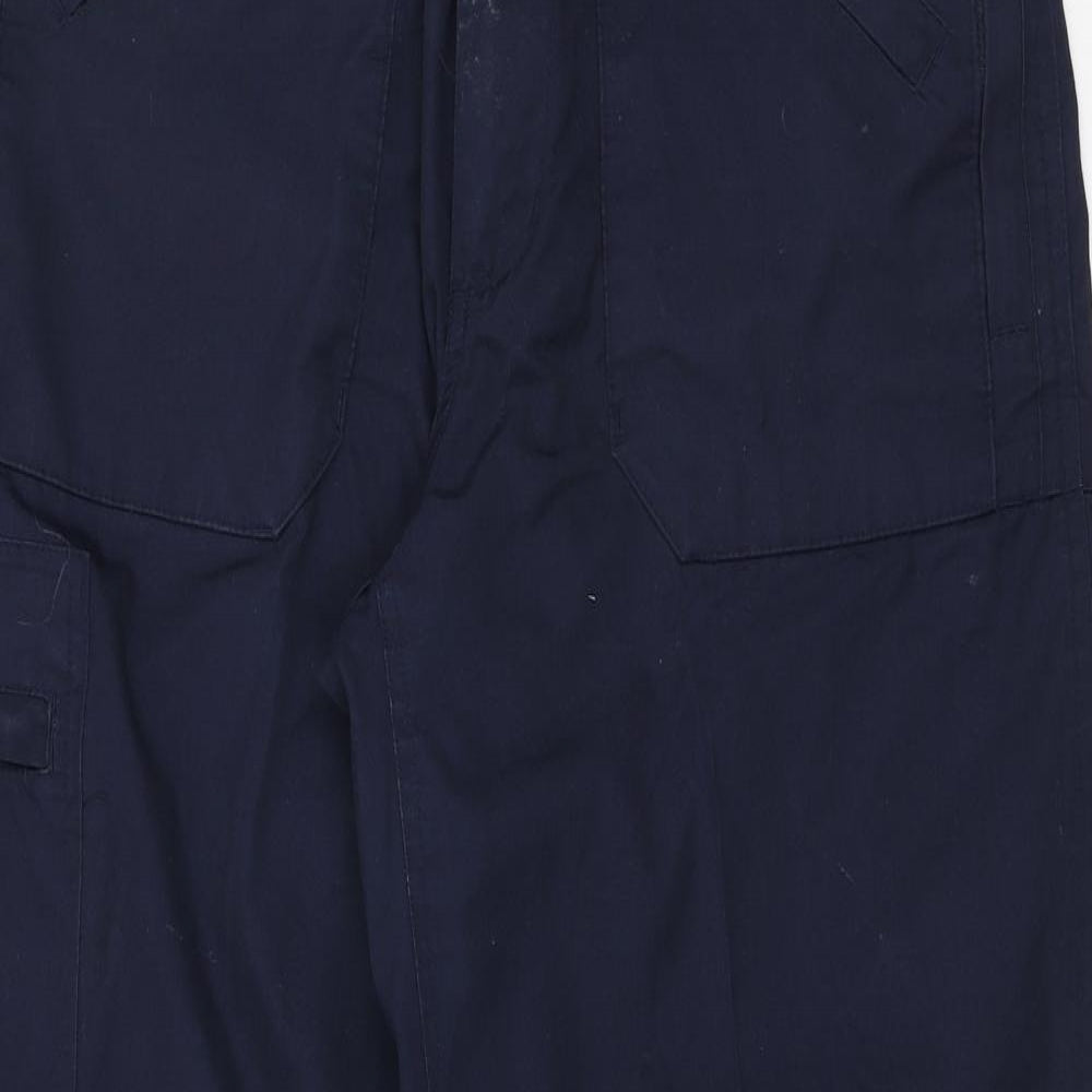 Regatta Mens Blue Polyester Trousers Size 34 in L31 in Regular Button