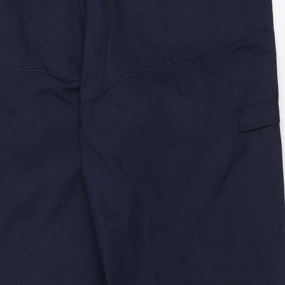 Regatta Mens Blue Polyester Trousers Size 34 in L31 in Regular Button