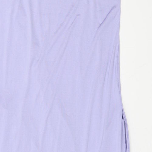 Vicabo Womens Purple Polyester Tank Dress Size 14 V-Neck Pullover