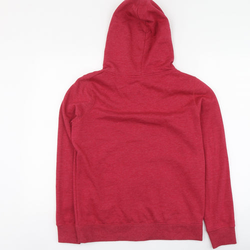Dunnes Stores Womens Red Cotton Full Zip Hoodie Size 14 Zip