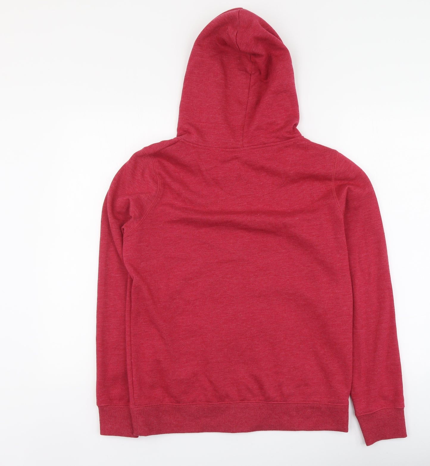 Dunnes Stores Womens Red Cotton Full Zip Hoodie Size 14 Zip