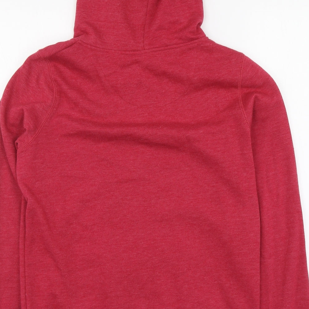 Dunnes Stores Womens Red Cotton Full Zip Hoodie Size 14 Zip