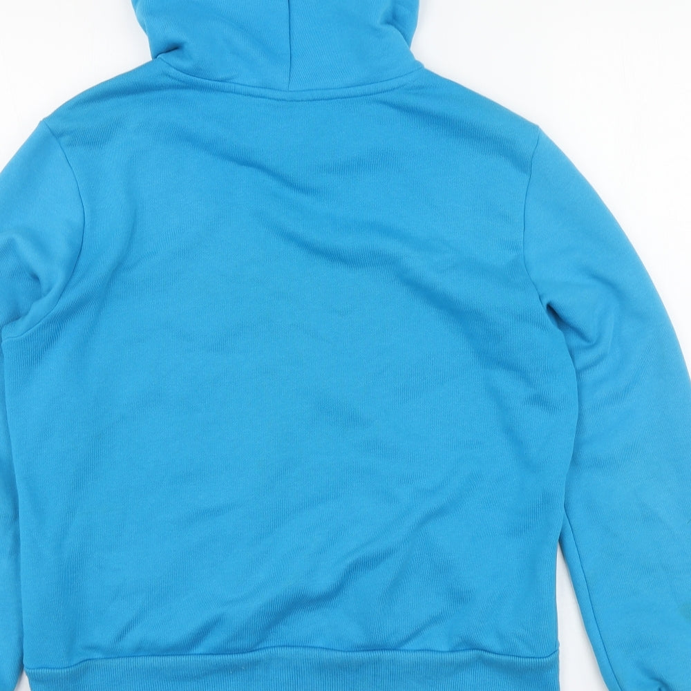 adidas Womens Blue Cotton Pullover Hoodie Size 18