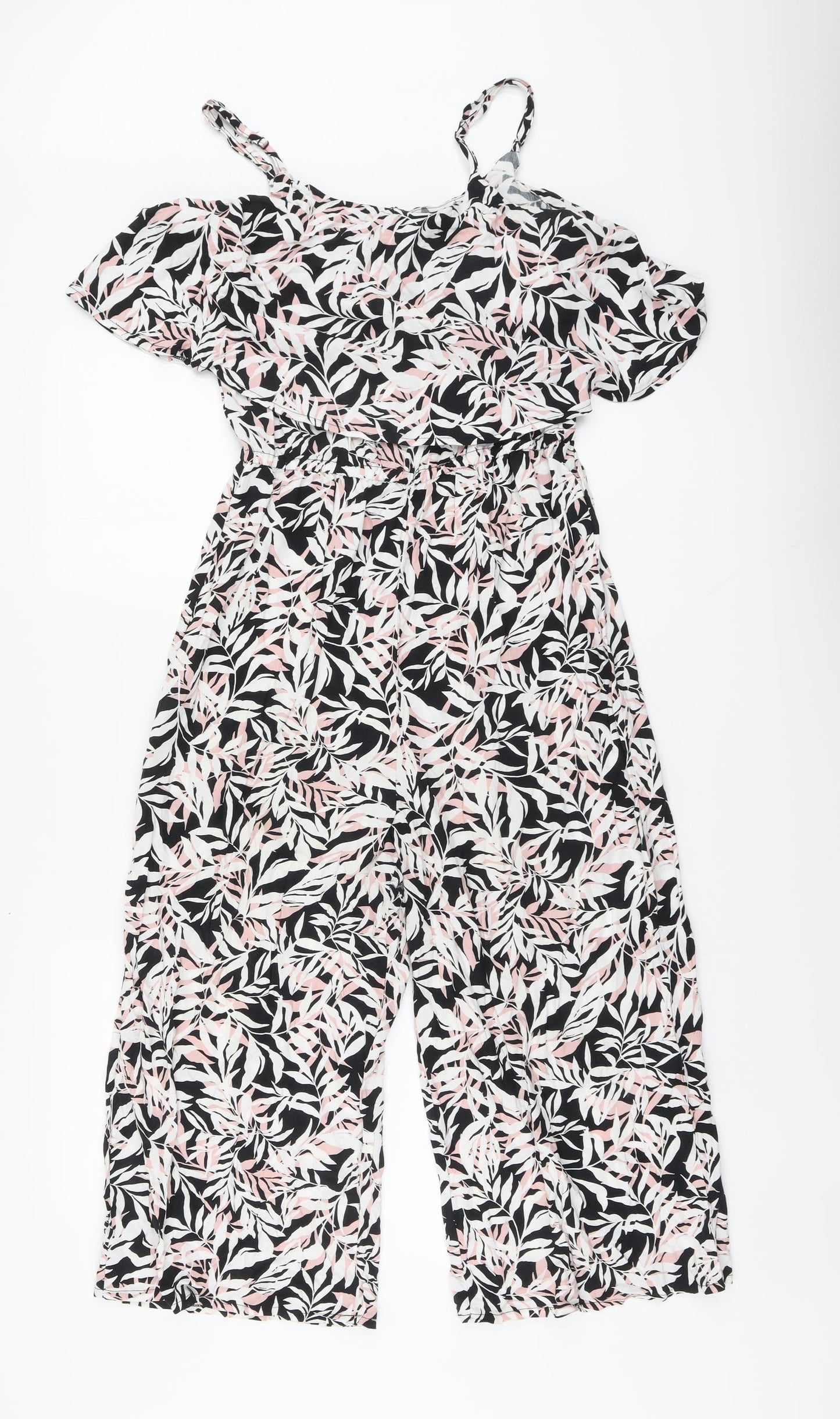New Look Girls Multicoloured Floral Polyester Jumpsuit One-Piece Size 14 Years