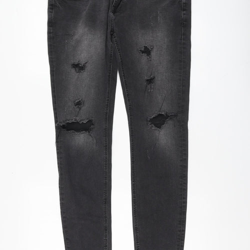 Denim & Co. Mens Grey Cotton Skinny Jeans Size 34 in L30 in Regular Button