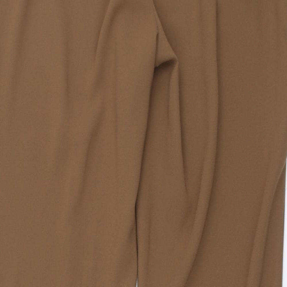 Atmosphere Womens Brown Polyester Chino Trousers Size 10 L29 in Regular Button