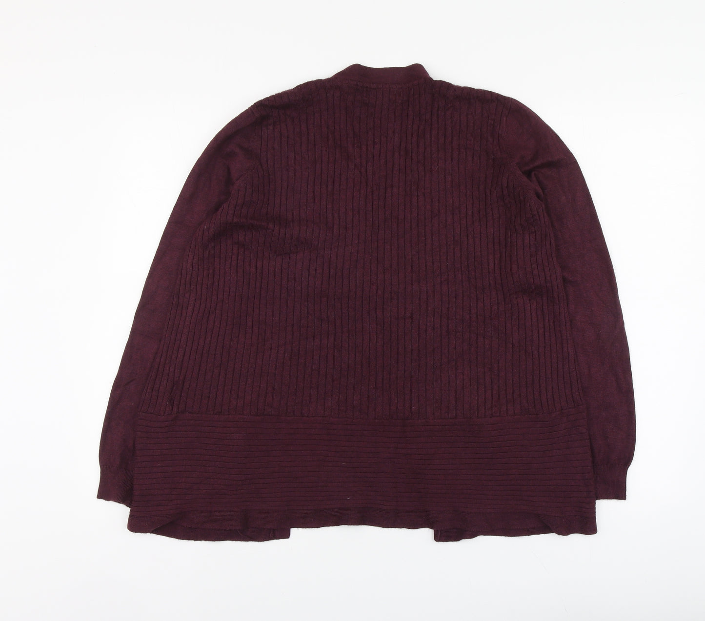 Debenhams Womens Purple V-Neck Viscose Cardigan Jumper Size 16