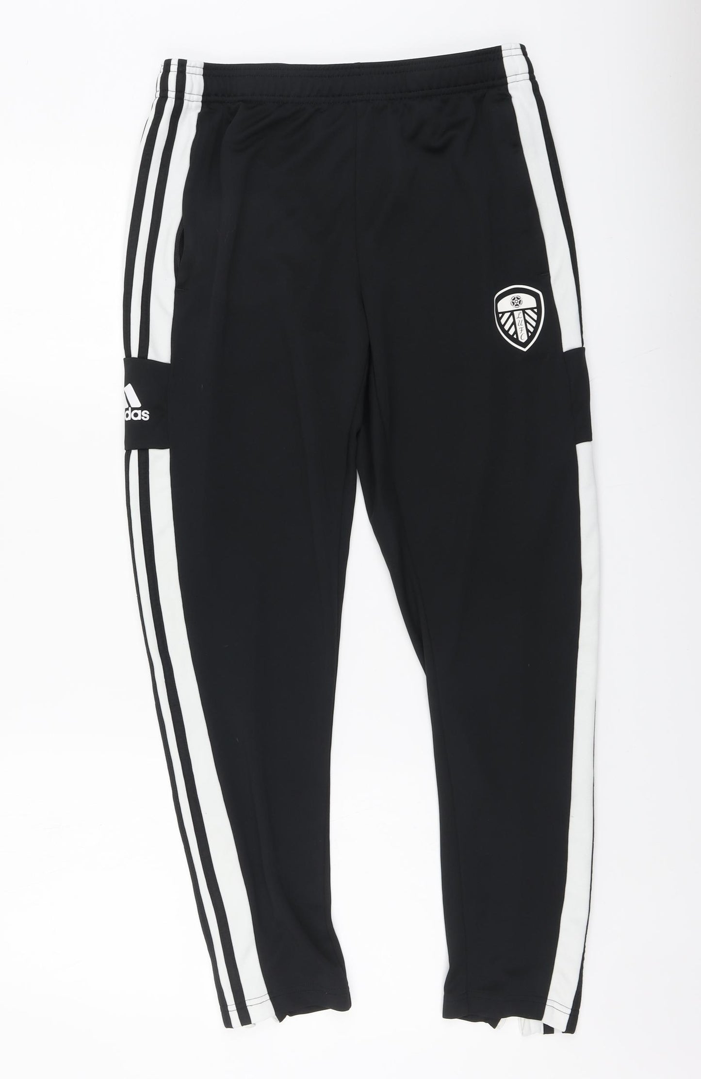 adidas Mens Black Polyester Jogger Trousers Size L L28 in Regular