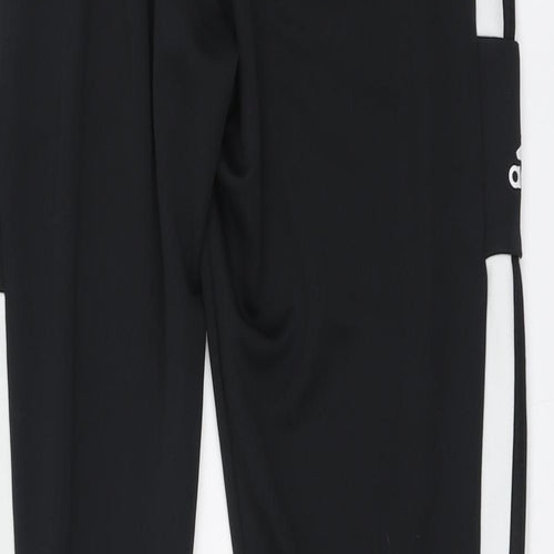 adidas Mens Black Polyester Jogger Trousers Size L L28 in Regular