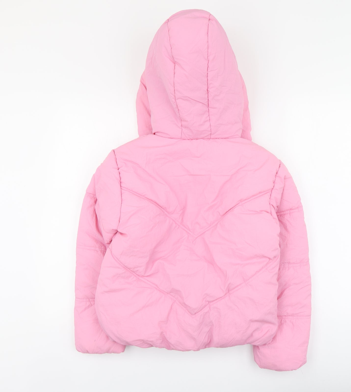 Primark Girls Pink Puffer Jacket Jacket Size 10-11 Years Zip