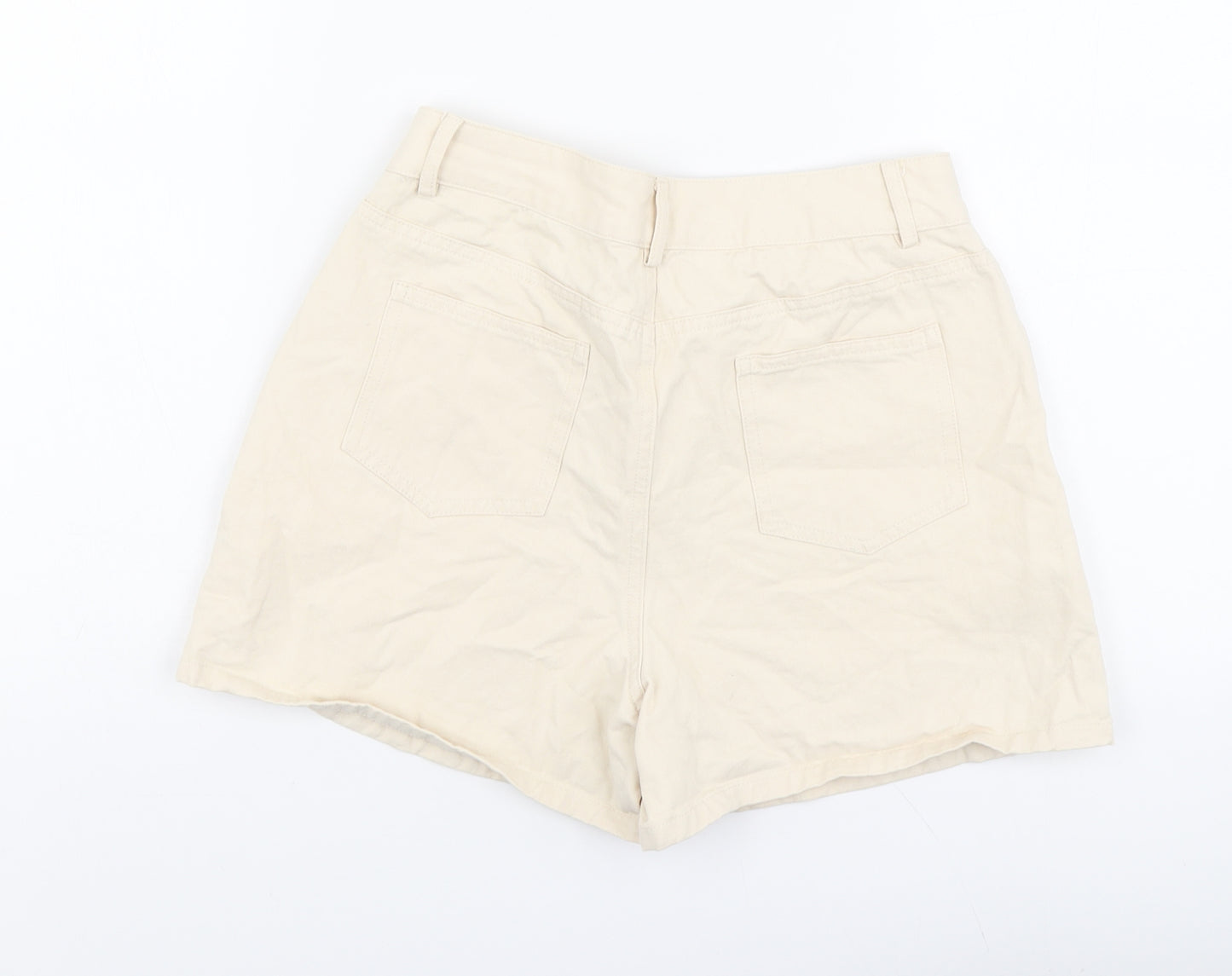 Dazy Womens Beige Cotton Cargo Shorts Size M L13 in Regular Button