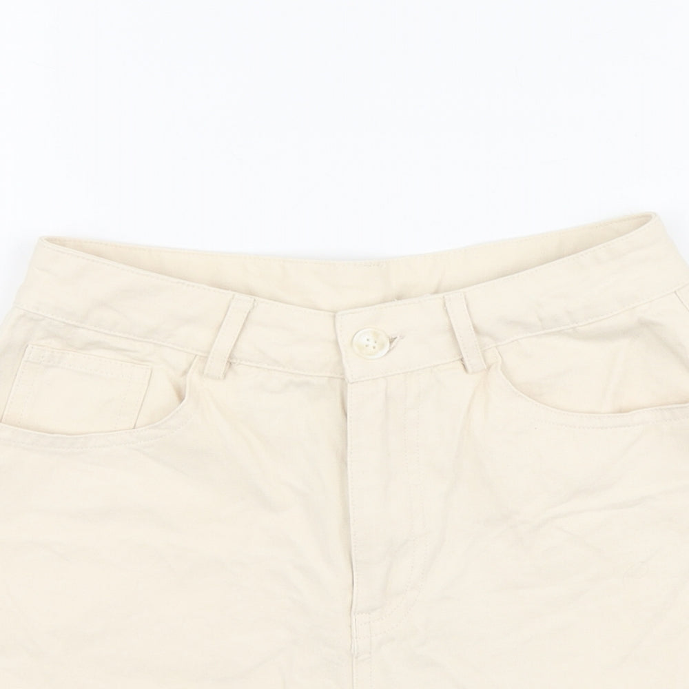 Dazy Womens Beige Cotton Cargo Shorts Size M L13 in Regular Button