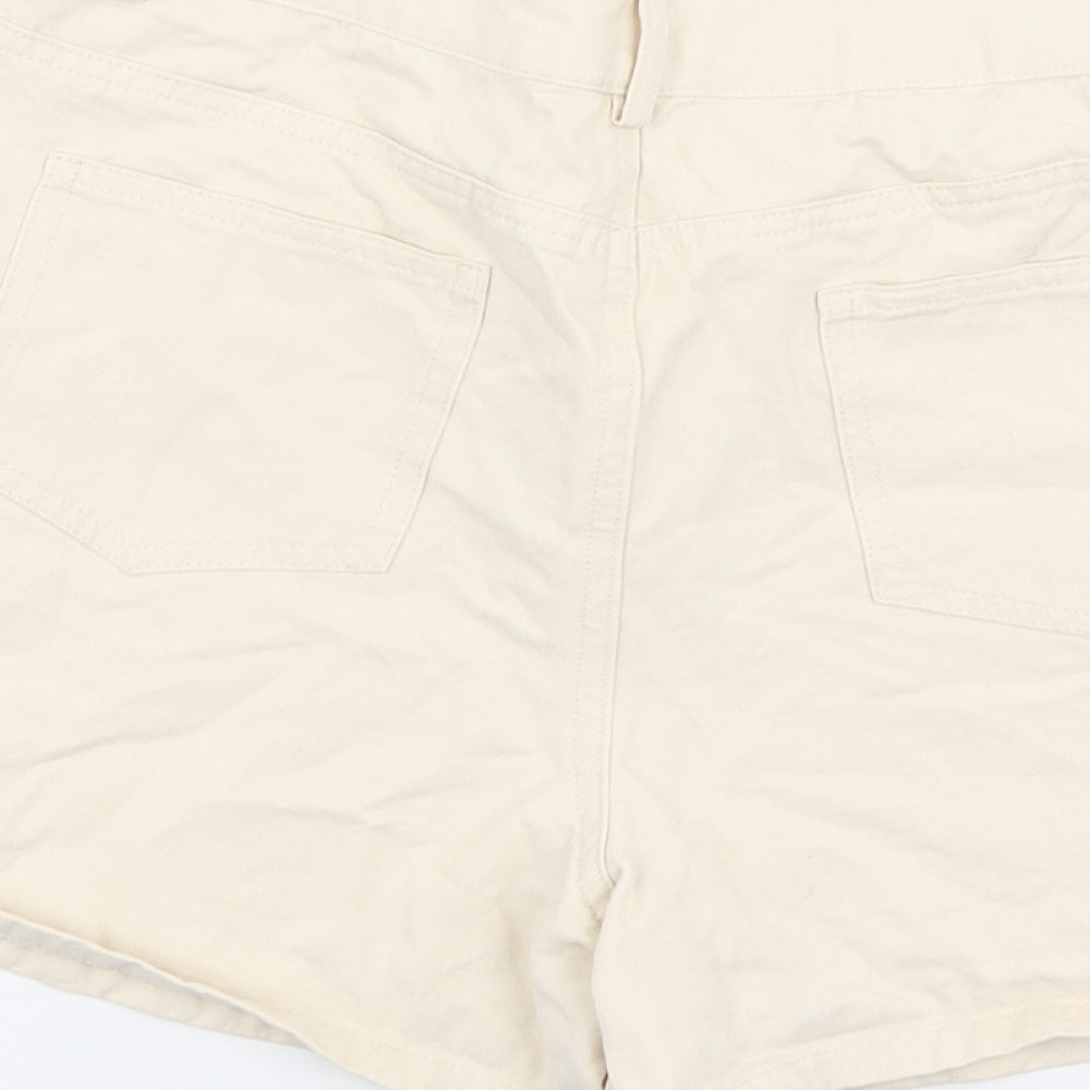 Dazy Womens Beige Cotton Cargo Shorts Size M L13 in Regular Button
