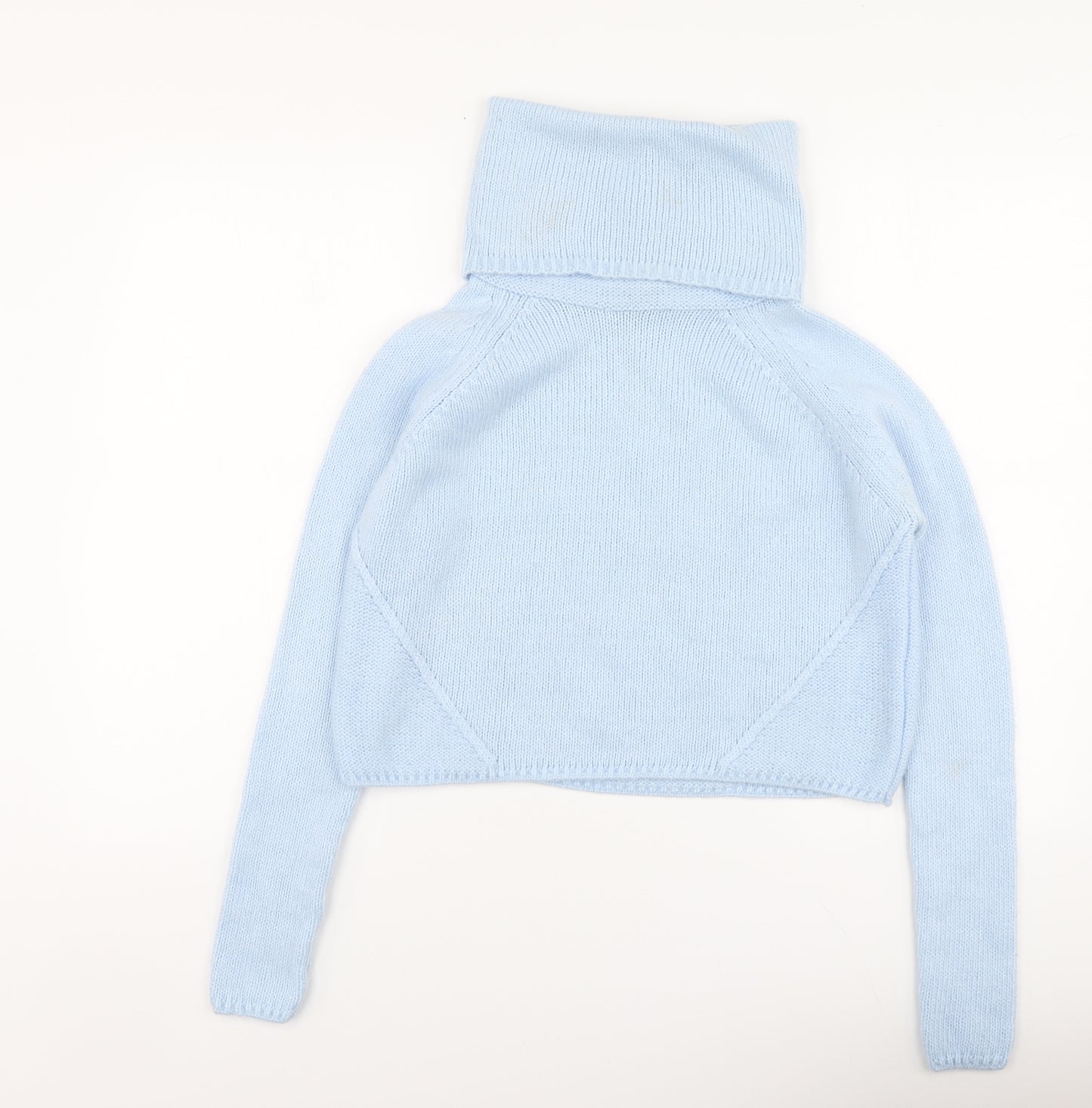New Look Womens Blue Roll Neck Acrylic Pullover Jumper Size 8