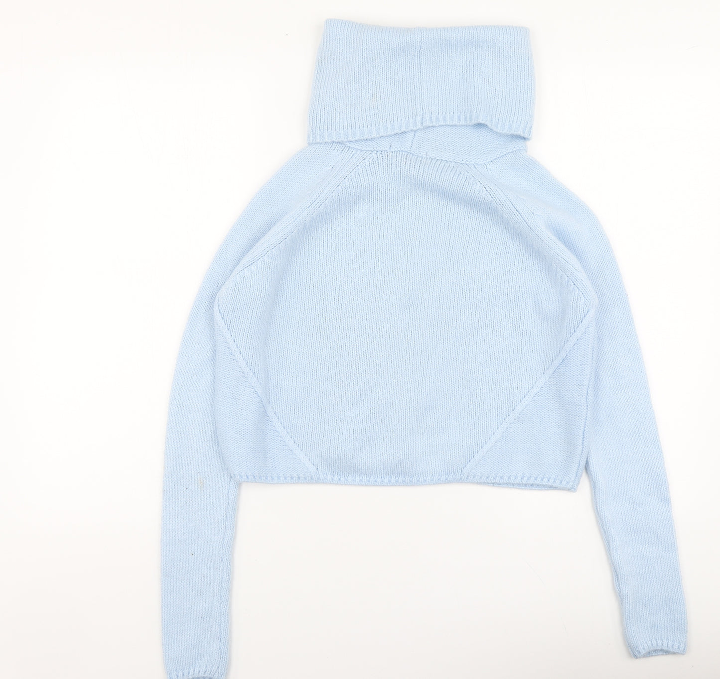 New Look Womens Blue Roll Neck Acrylic Pullover Jumper Size 8