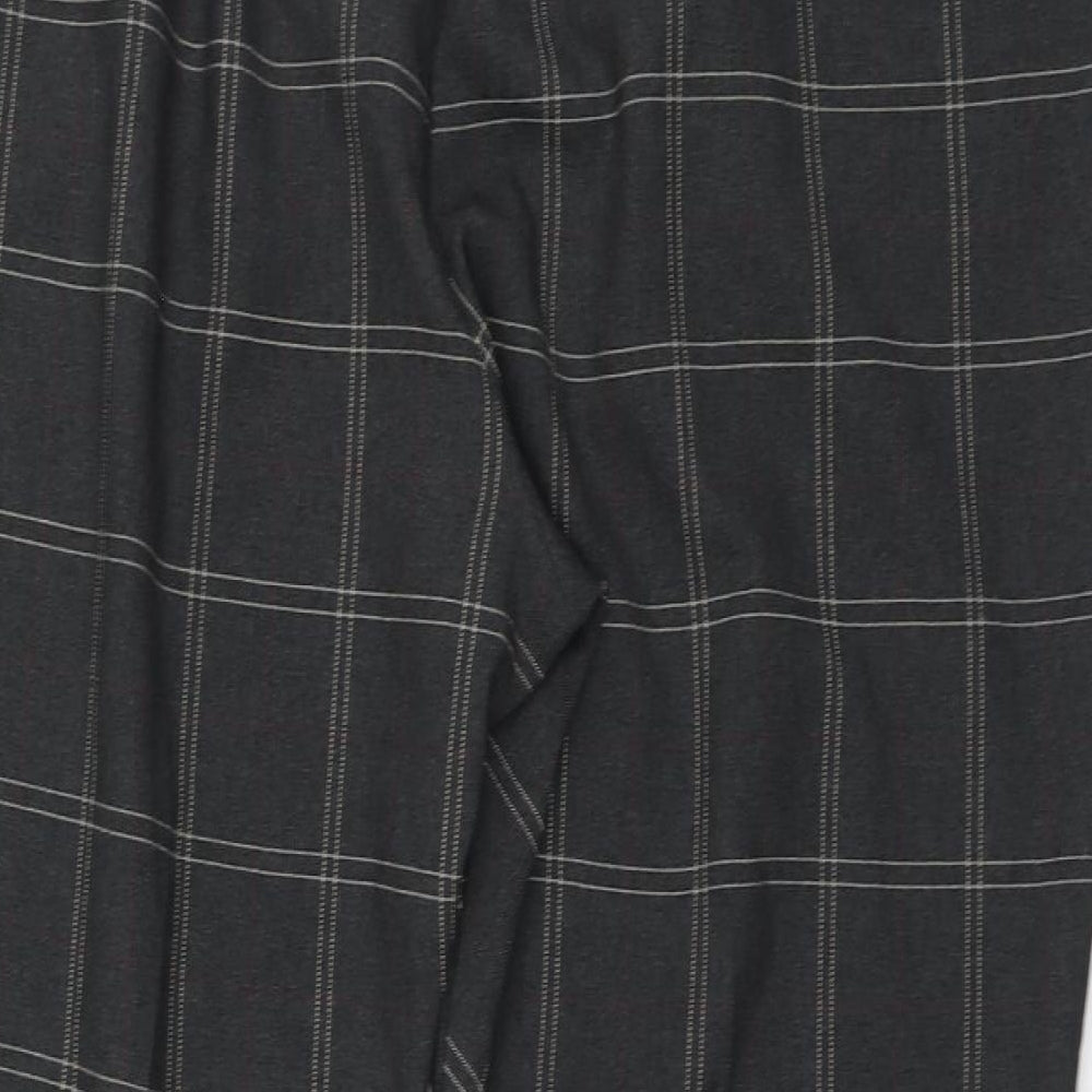 Primark Womens Beige Plaid Polyester Trousers Size 20 L27 in Regular