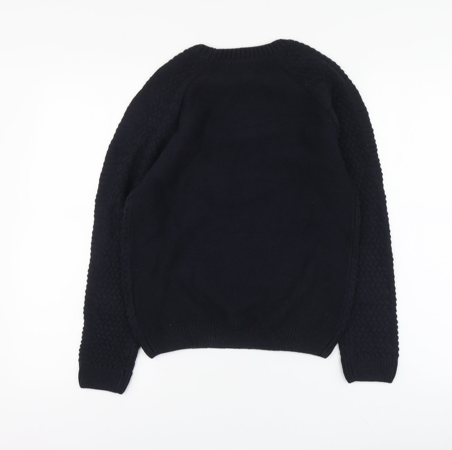 NEXT Boys Blue Round Neck Acrylic Pullover Jumper Size 11 Years