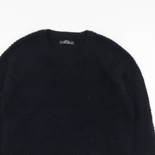 NEXT Boys Blue Round Neck Acrylic Pullover Jumper Size 11 Years