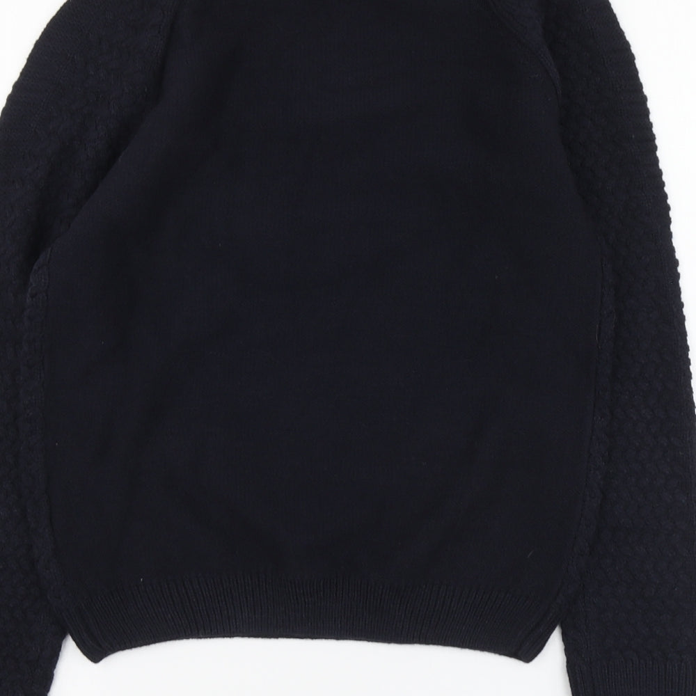 NEXT Boys Blue Round Neck Acrylic Pullover Jumper Size 11 Years
