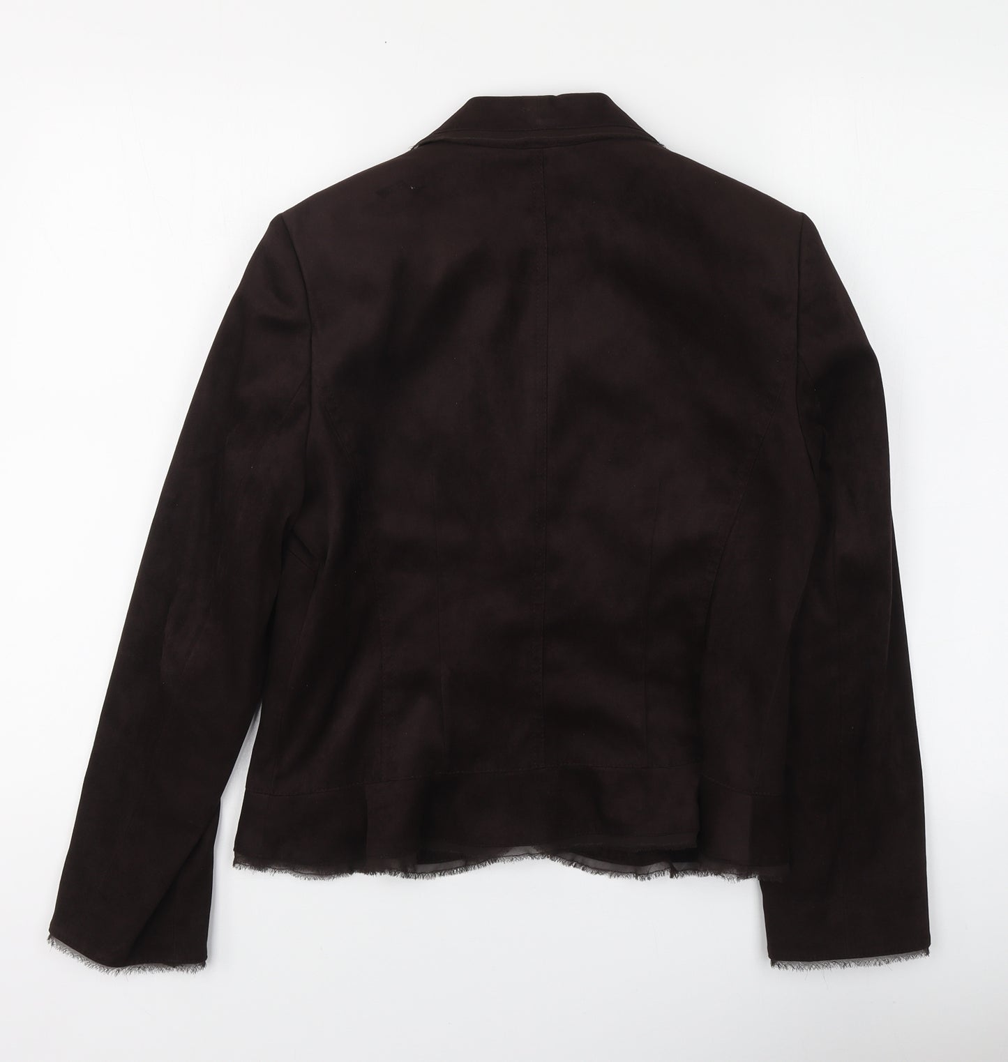 NEXT Womens Brown Polyester Jacket Suit Jacket Size 12