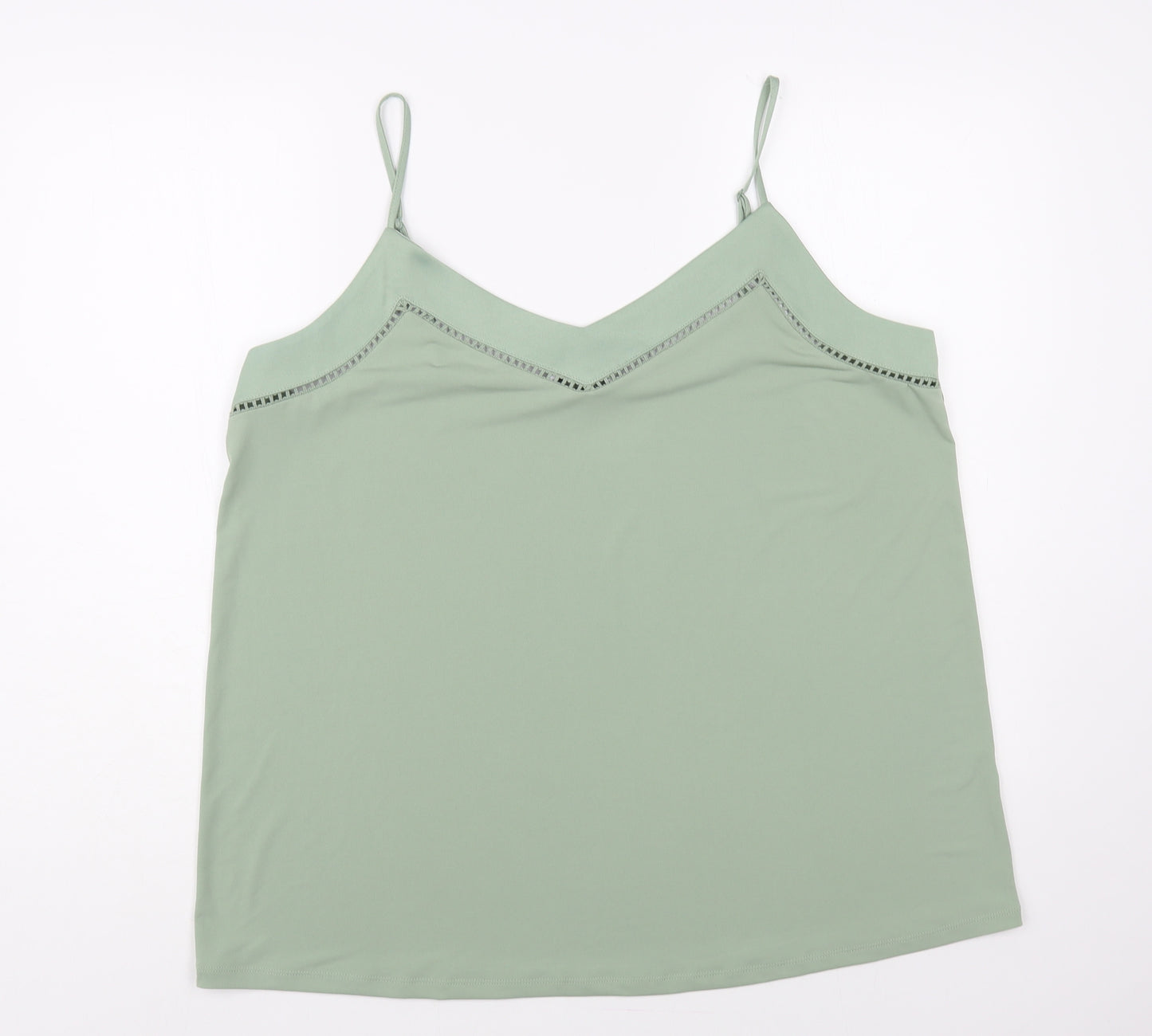 NEXT Womens Green Polyester Camisole Blouse Size 20 V-Neck